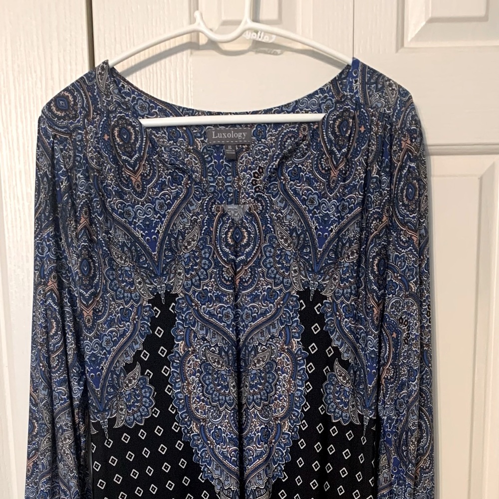 Multi color A line  Dress by Luxology in XL